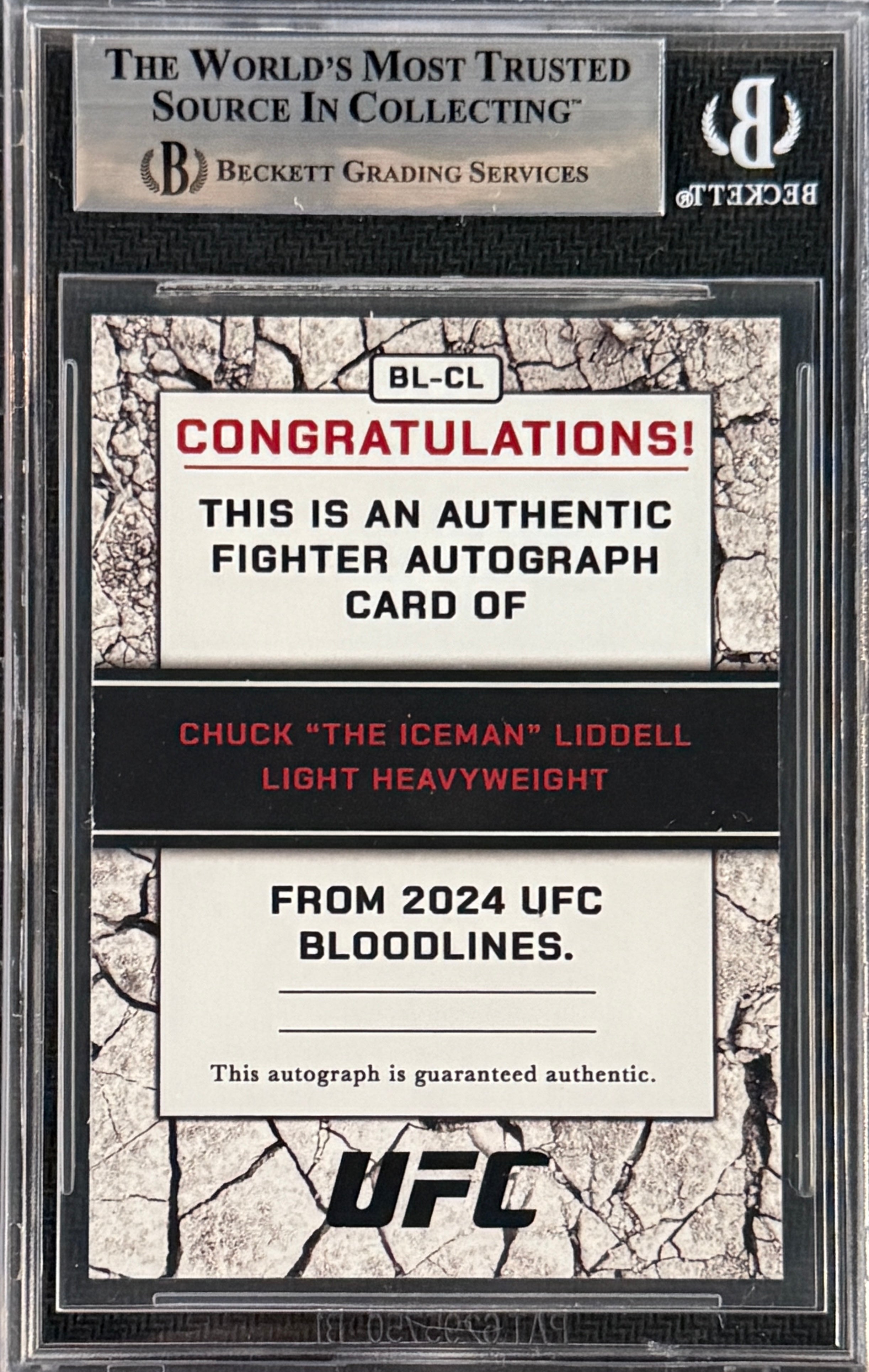 2024 Chuck Liddell Signed Limited Edition /99 UFC Bloodlines Inscribed "MAGA"