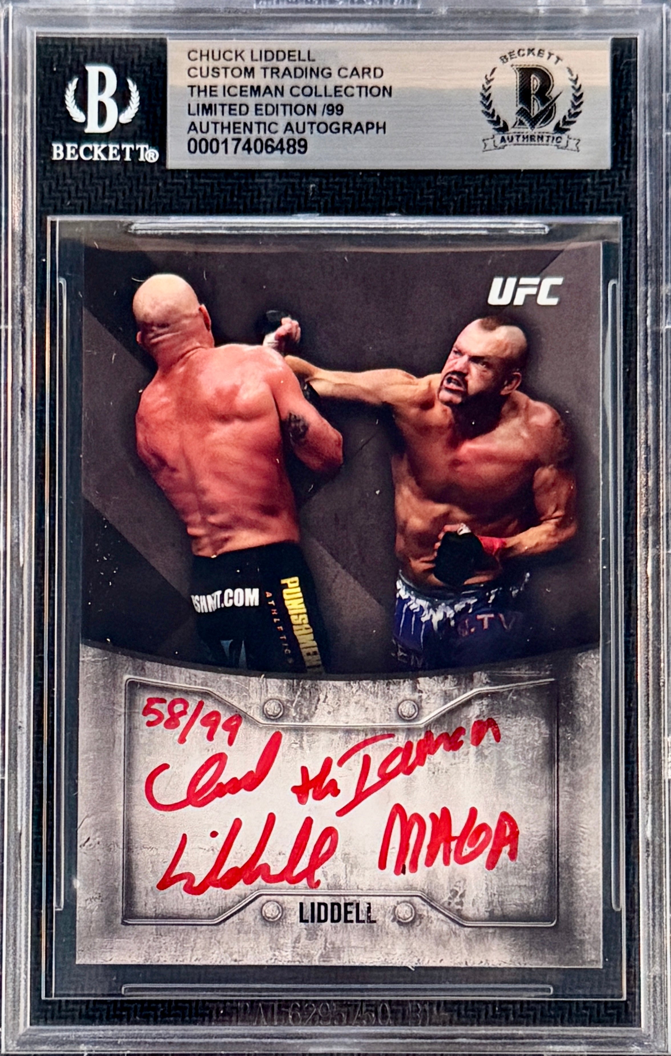 2024 Chuck Liddell Signed Limited Edition /99 UFC Knockout Inscribed "MAGA"