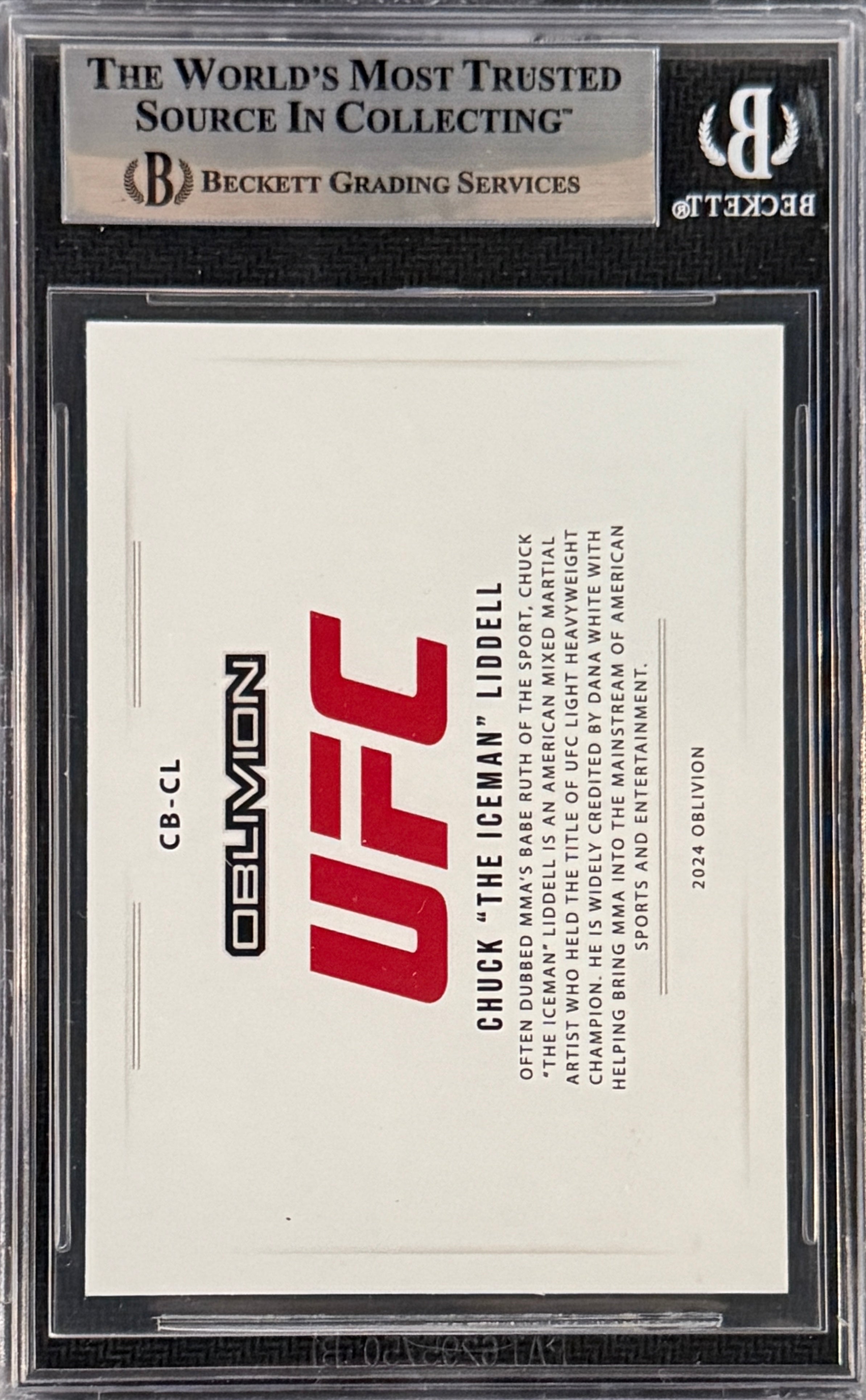 2024 Chuck Liddell Signed Limited Edition /99 UFC Oblivion Inscribed "MAGA"