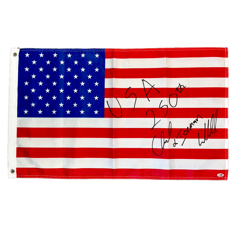 Chuck Liddell Signed USA 250th Anniversary American Flag