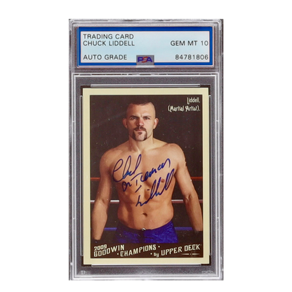2009 Chuck Liddell Signed Upper Deck Rookie Card PSA 10