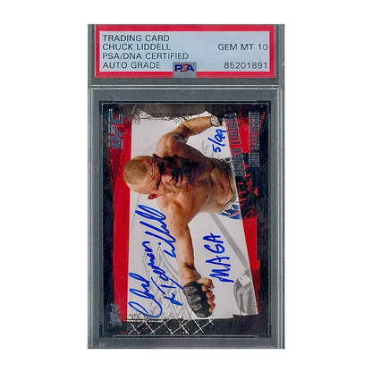 2010 Chuck Liddell Signed Limited Edition /99 Topps Rookie Card Inscribed "MAGA" PSA 10