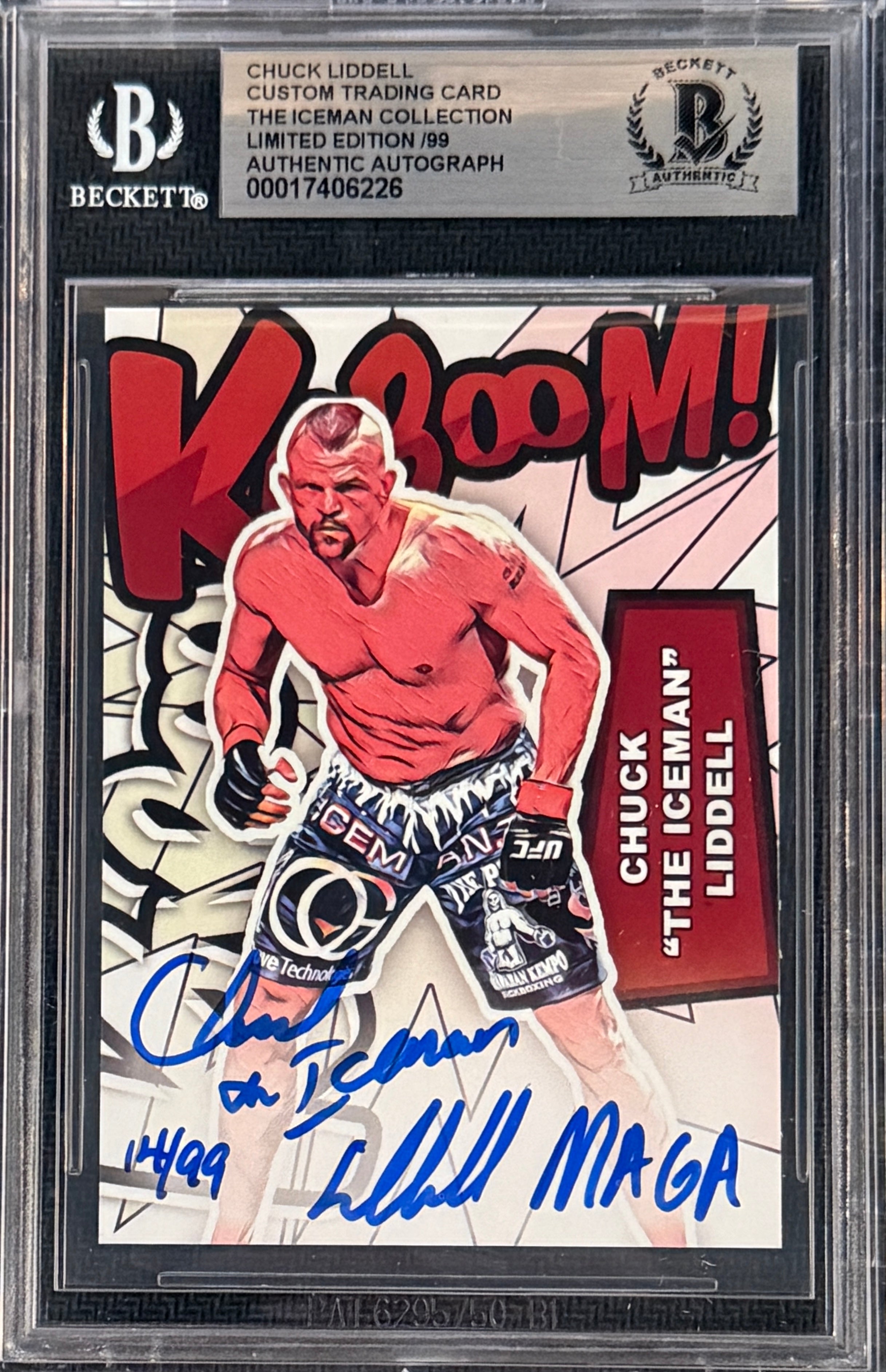 2024 Chuck Liddell Signed Limited Edition /99 UFC Kaboom Inscribed "MAGA"