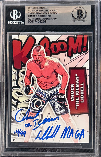 2024 Chuck Liddell Signed Limited Edition /99 UFC Kaboom Inscribed "MAGA"