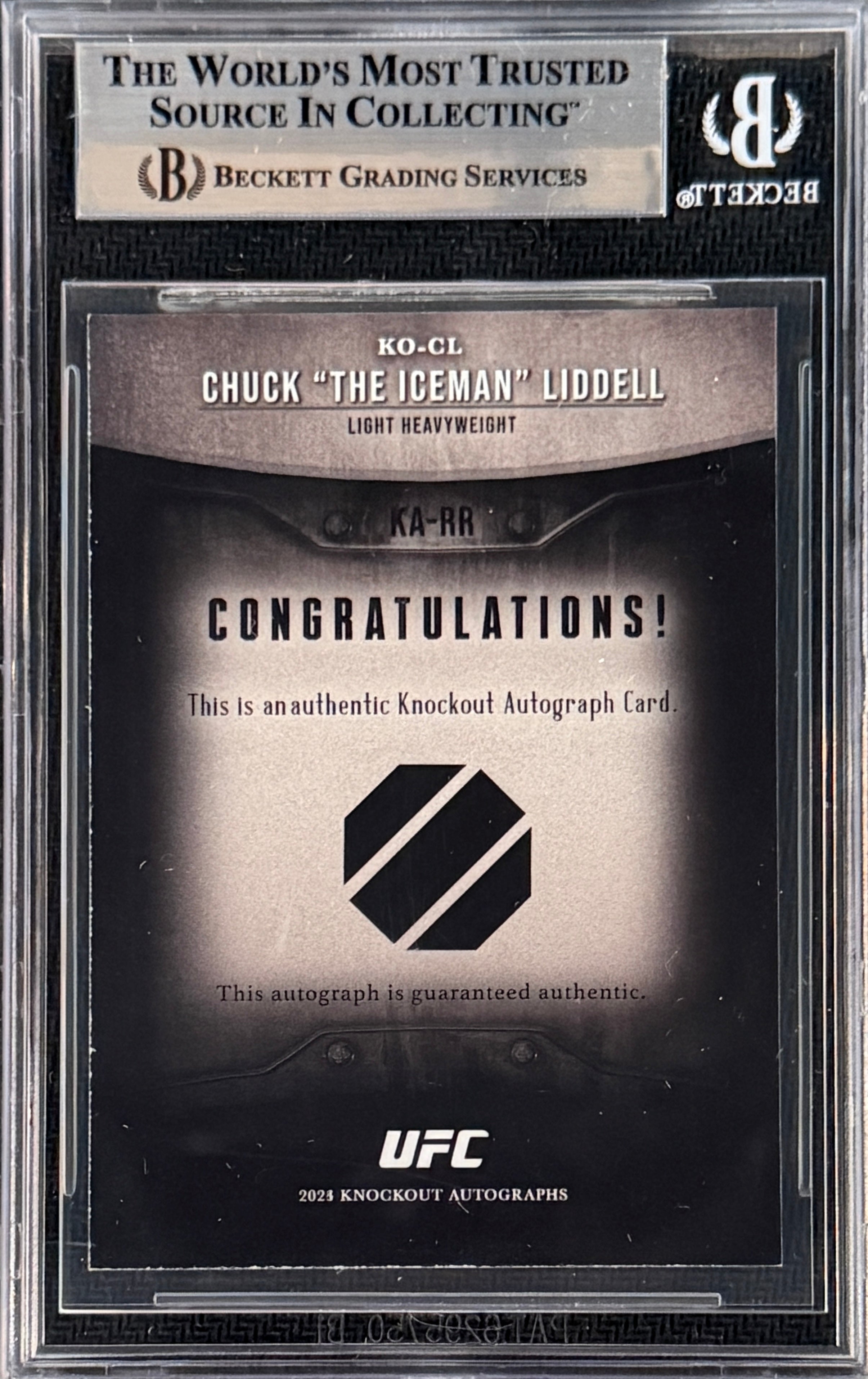 2024 Chuck Liddell Signed Limited Edition /99 UFC Knockout Inscribed "MAGA"