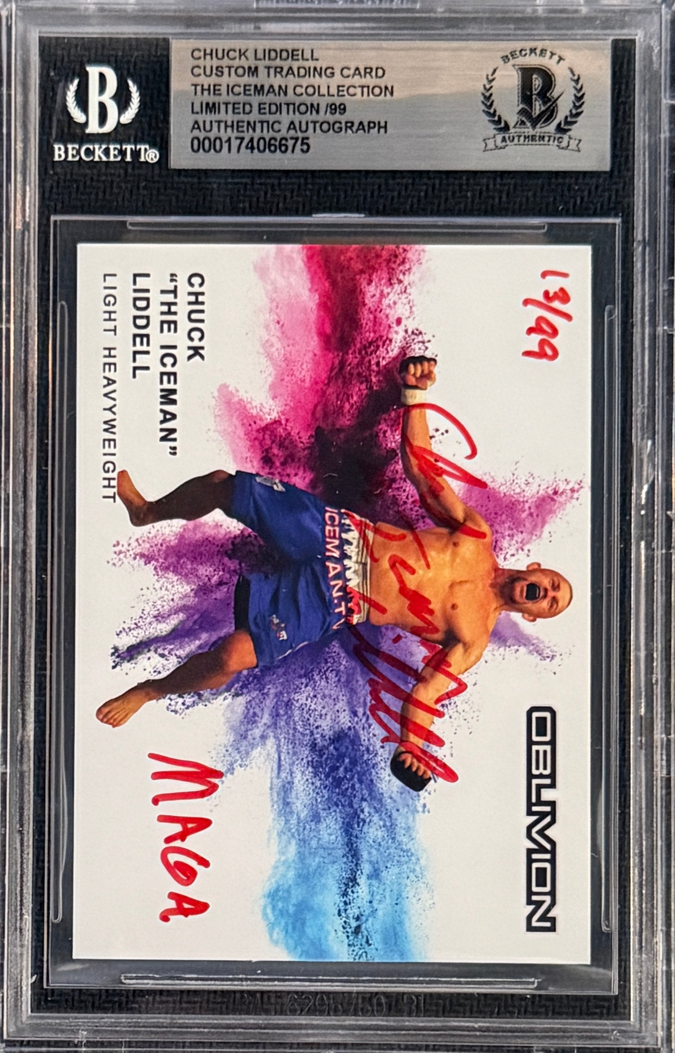 2024 Chuck Liddell Signed Limited Edition /99 UFC Oblivion Inscribed "MAGA"