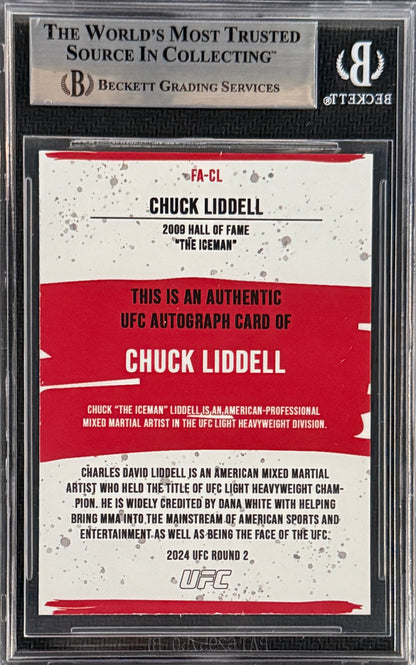 2024 Chuck Liddell Signed Limited Edition /99 UFC Round 2 Inscribed "MAGA"