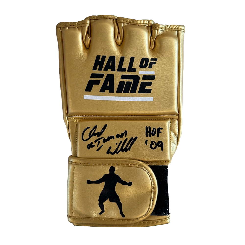 Chuck Liddell Signed Gold “Hall of Fame” Glove