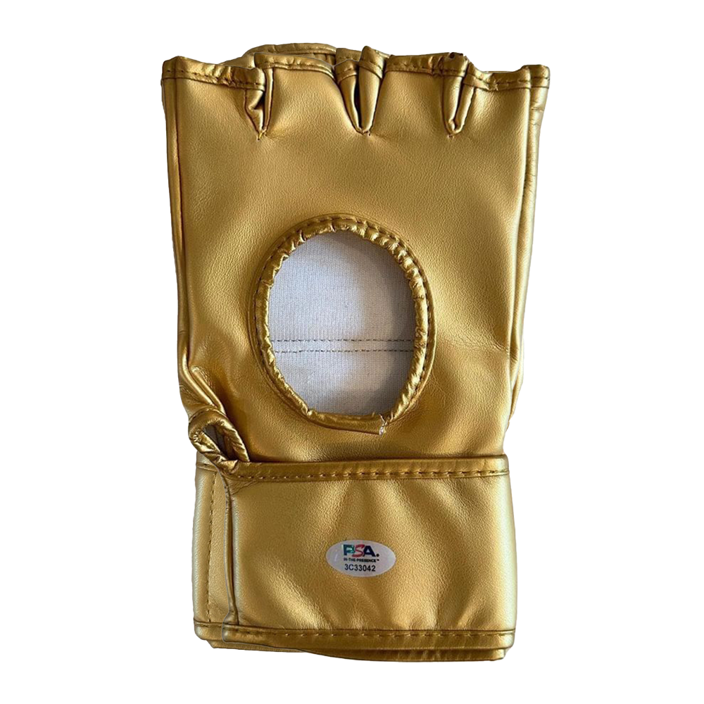 Chuck Liddell Signed Gold “Hall of Fame” Glove