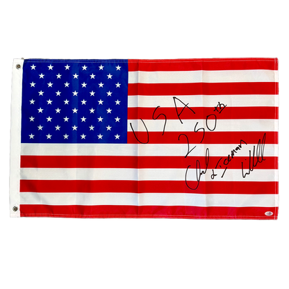 Chuck Liddell Signed USA 250th Anniversary American Flag