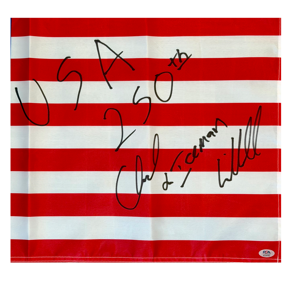 Chuck Liddell Signed USA 250th Anniversary American Flag