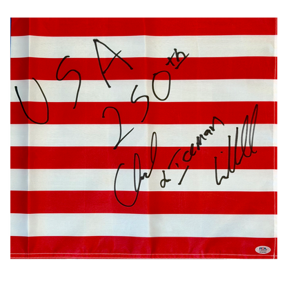 Chuck Liddell Signed USA 250th Anniversary American Flag